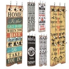 Wandgarderobe mit 6 Haken Holz