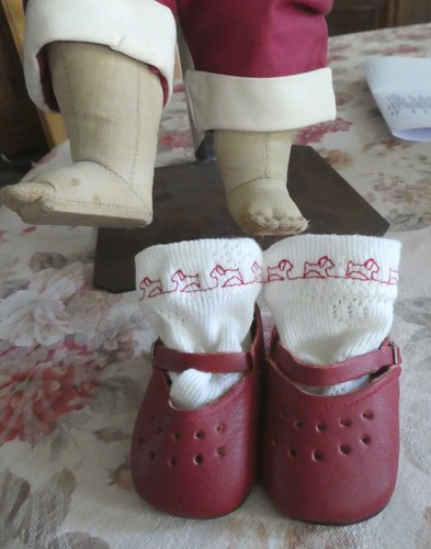 Hübsche alte puppenschuhe - alte,