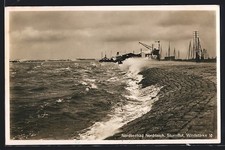 Ansichtskarte Norddeich / Nordseebad, Sturmflut, Windstärke 10 
