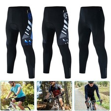 Herren Fahrradhose mit Taschen Gel Radhose Lang MTB Bike Radlerhose Atmungsaktiv