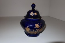 "Bareuther Waldsassen" Dose m. Decke -Echt Cobalt- blau Höhe ca.18cm