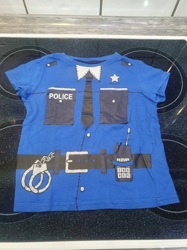 Blaues polizei shirt - t-shirt,