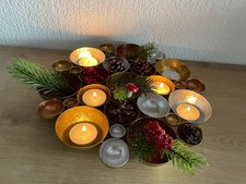 Teelichthalter groß Metall gold silber kupfer farbig für mehrere Teelichter