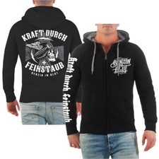 Herren Kapuzenjacke Biker Totenkopf Kraft durch Feinstaub Motorrad chopper ride 