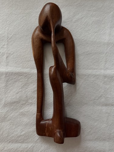 Holzfigur denker wurzelholz - holzfigur,