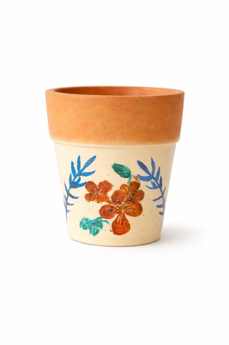 Handbemalter blumentopf aus - blumentopf,