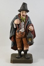 C25B26- Figur Nachtwächter Holz geschnitzt gefasst monogrammiert HB
