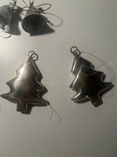 Weihnachtsbaumanhänger / Christbaumschmuck - Metall - silber