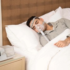 Vollgesichtsmaske CPAP BiPAP Silikon Schlafapnoe Anti-Schnarchen COPD