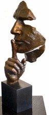 Bronzefigur -Büste -Kopf auf