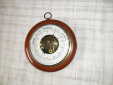 Altes Barometer Wetterstation Holz 16 cm