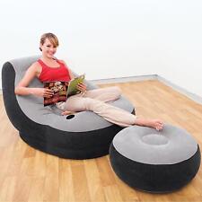 Intex 68564 Fernseh Relax Luftsessel mit Ottomane Fußhocker Lounge aufblasbar