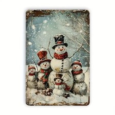Blechschild winter schneemann - blechschild,