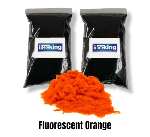 Flockfasern fluoreszierend