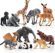 12 Stück Wald Tiere-Figuren