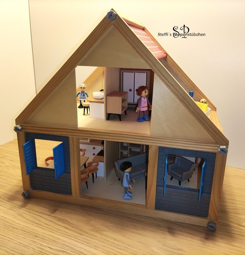 Puppenhaus mit einrichtung und - einrichtung,