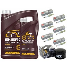 Inspektion Ölfilter Öl 5L Set Zündkerzen für BMW K 1600 GT K48 K61 K1600 2011-22