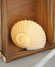 LED Deko Figur "Muschel" Porzellan matt weiß, maritime Tisch Leuchte Lampe