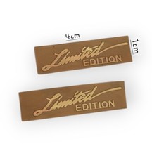 2x LIMITED EDITION Aufkleber 3D Auto Motorrad Sticker JDM 4×1cm Gold, Silber