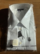 Vintage "Seidensticker-Stoffels Splendesto" Herren Langarmhemd Weiß 44-Neu OVP