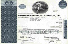 Studebaker Worthington Inc. Packard 1978 South Bend Indiana Detroit Common Stock