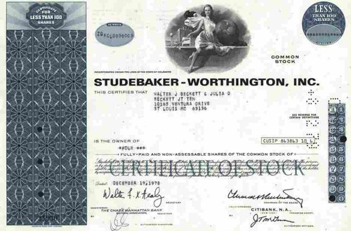 Studebaker worthington inc - studebaker,