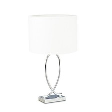 Nachttischlampe silber