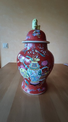 Chinesische tischvase mit - chinesische,