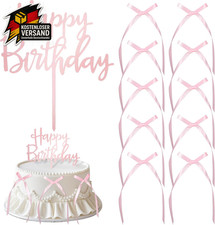 Rosa Schleifen Tortendeko mit