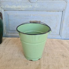 B5473 Emaille Eimer | Wassereimer | EMAIL | ca. 5 Liter | ALT | GRÜN