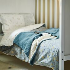 IKEA GULDVÄVARE Decke, blau/weiß gepunktet, 80x100 cm��