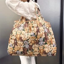 ❤️ XXL Cottage Tasche Teddy Beutel  Einkaufstasche Faltbar  Geschenk Mutter Oma