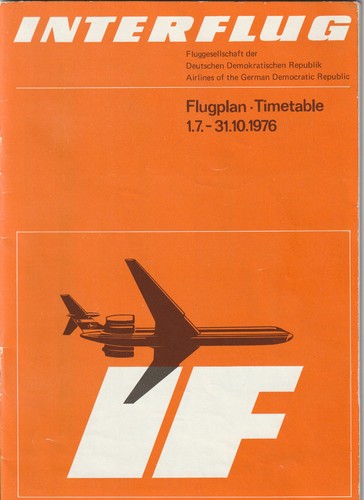 Flugplan ddr interflug 1976 - interflug,