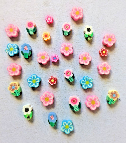 Fimo blumen perlen konvolut - fimo,