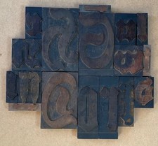 Konvolut Holzlettern Fraktur