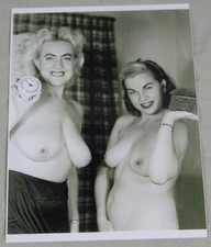 Erotik Akt Vintage Repro Foto - 2 Frauen oben ohne  (71) /138