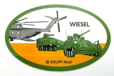 Werbe aufkleber wiesel krupp - wiesel,