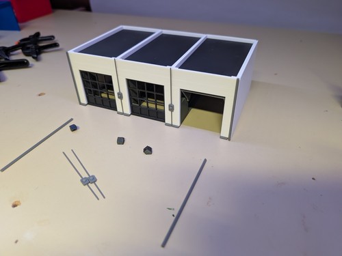 Gebäude lkw garage - h0, 1:87