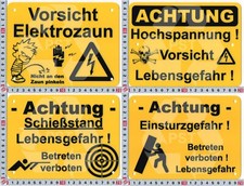 Vorsicht elektrozaun achtung - elektrozaun,
