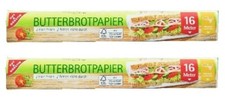 (0,14€/1m) Butterbrotpapier 2 x 16 m breit ohne Druchfetten