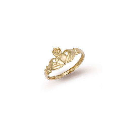9ct gelbgold claddagh kinder - claddagh,