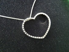 Herzcollier 585er Weissgold