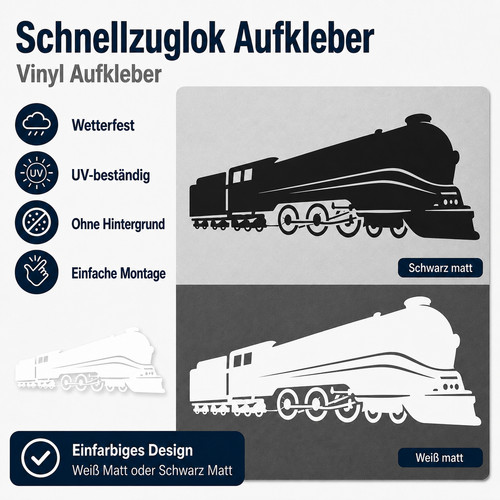 Lokomotiv aufkleber schnellzug - aufkleber,