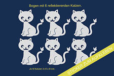 Reflektor Aufkleber Fahrradhelm "Katze" 