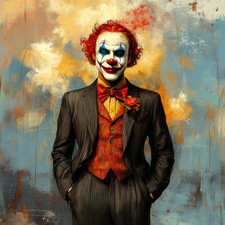 Transparent 18x18 clown in