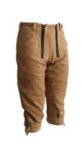 Kniebund Lederhose Trachten Zunfthose Nubuk Leder beige Größe 34 mit Fehler