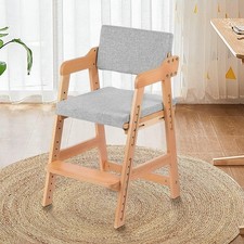 Hochstuhl Buchenholz Kinderstuhl 40 * 40 cm Lehrstuhl 6 Stufen höhenverstellbar