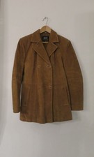 Joy: Damen Wild- Lederjacke, Wildlederjacke, gestepptes Futter,  Gr. S, Braun