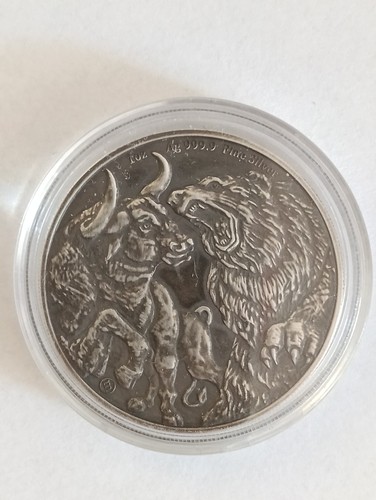 Unze feinsilber münze bull - 1,