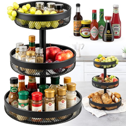 Obst etagere schwarz metall - schwarz,